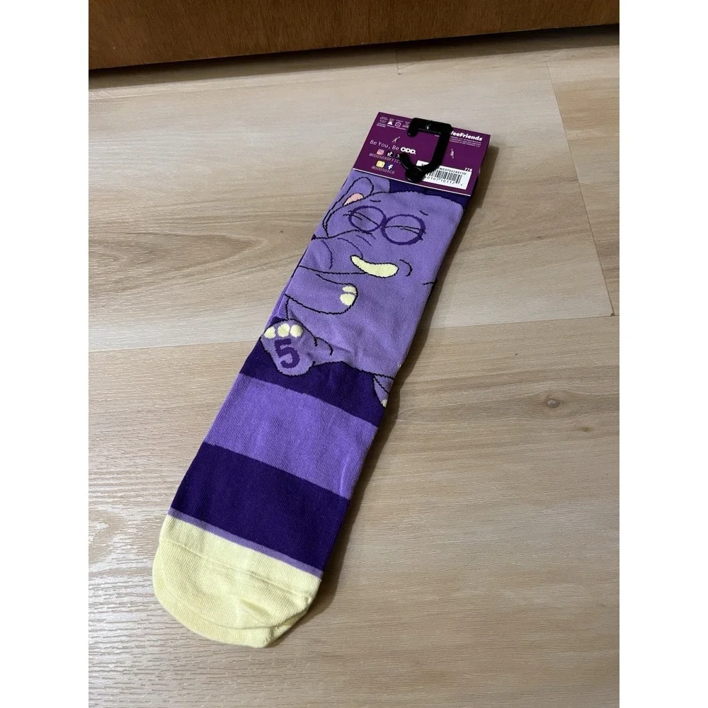 VeeFriends 3D Socks: Empathy‎ Elephant Size 8-12 Purple Vee Friends Odd Sox New